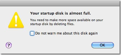 disk is almost full mac