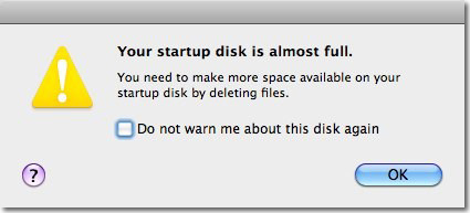 my startup disk is full